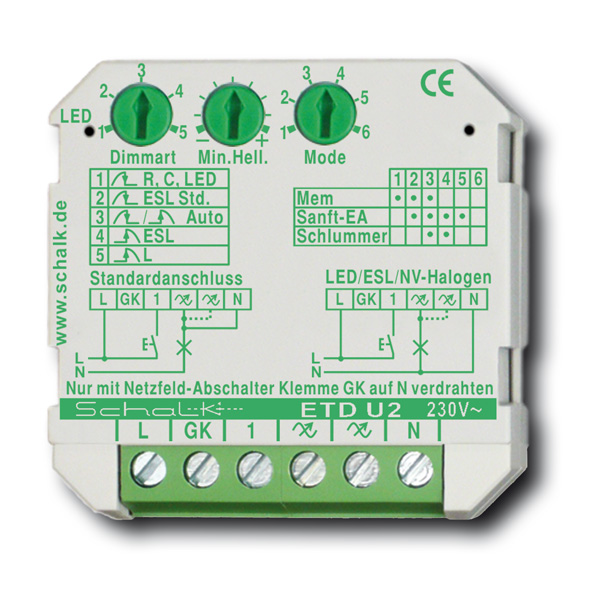 Led dimmer unterputz